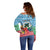 Personalised Sanma Joyeux Noel Off Shoulder Sweater Proud To Be a Ni-Van Sand Drawing Art - Polynesian Pride