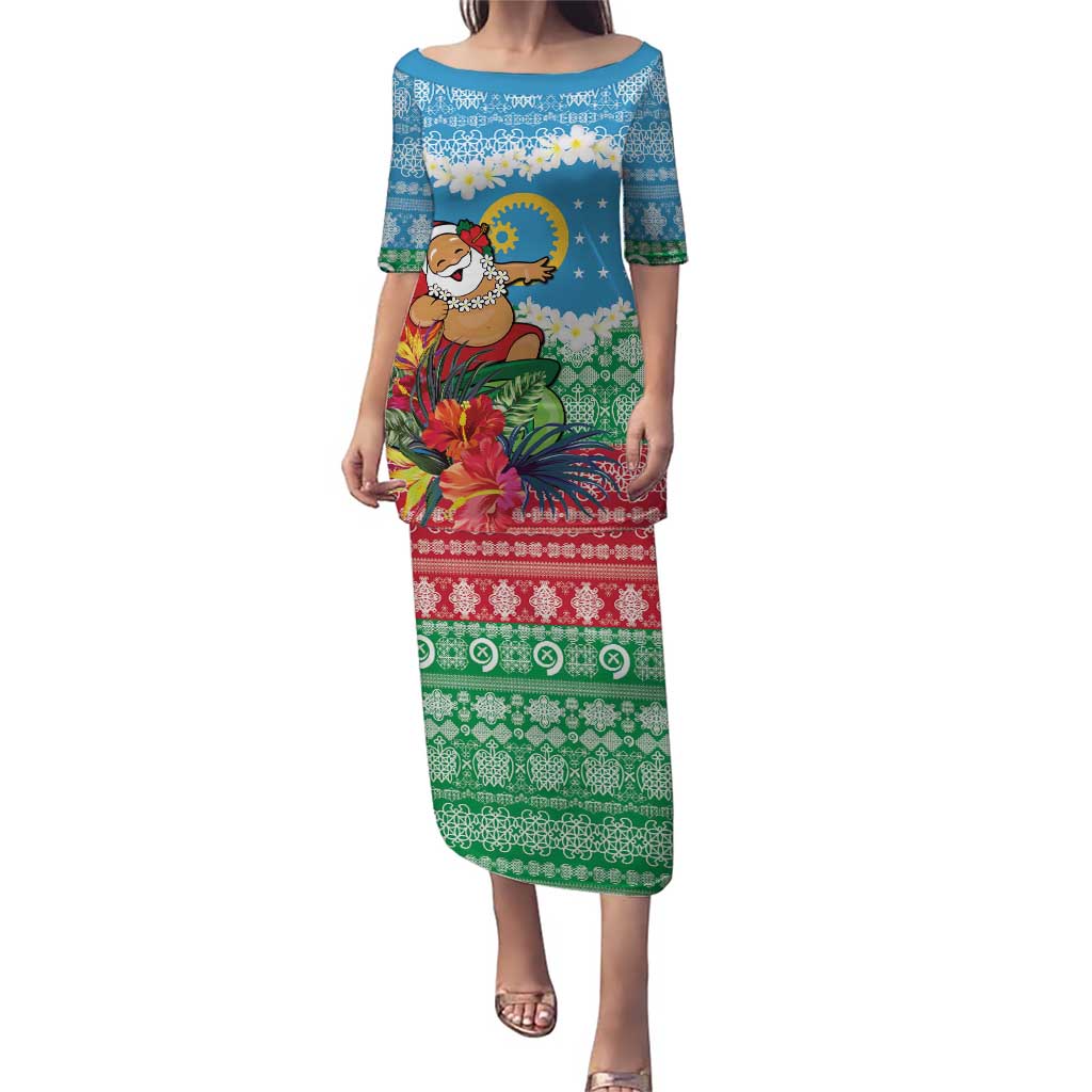 Personalised Sanma Joyeux Noel Puletasi Proud To Be a Ni-Van Sand Drawing Art - Polynesian Pride