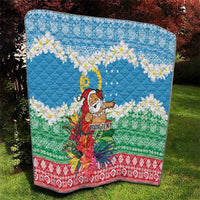 Personalised Sanma Joyeux Noel Quilt Proud To Be a Ni-Van Sand Drawing Art - Polynesian Pride