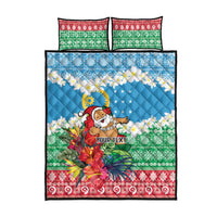 Personalised Sanma Joyeux Noel Quilt Bed Set Proud To Be a Ni-Van Sand Drawing Art - Polynesian Pride