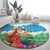 Personalised Sanma Joyeux Noel Round Carpet Proud To Be a Ni-Van Sand Drawing Art - Polynesian Pride