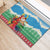 Personalised Sanma Joyeux Noel Rubber Doormat Proud To Be a Ni-Van Sand Drawing Art - Polynesian Pride