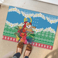 Personalised Sanma Joyeux Noel Rubber Doormat Proud To Be a Ni-Van Sand Drawing Art - Polynesian Pride