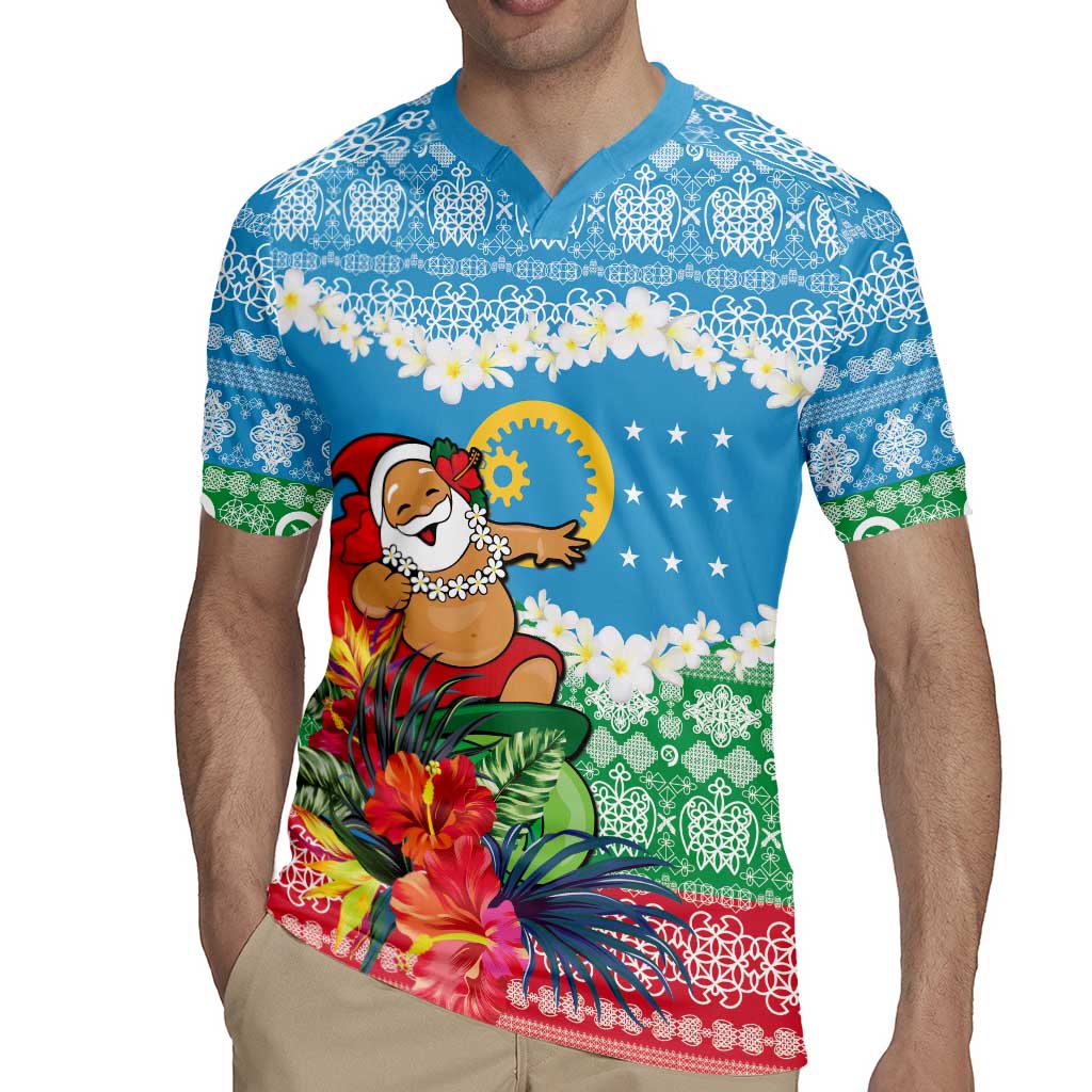 Personalised Sanma Joyeux Noel Rugby Jersey Proud To Be a Ni-Van Sand Drawing Art - Polynesian Pride