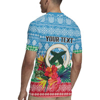 Personalised Sanma Joyeux Noel Rugby Jersey Proud To Be a Ni-Van Sand Drawing Art - Polynesian Pride