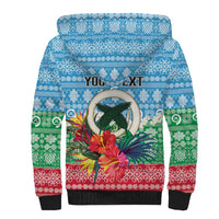 Personalised Sanma Joyeux Noel Sherpa Hoodie Proud To Be a Ni-Van Sand Drawing Art - Polynesian Pride