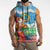 Personalised Sanma Joyeux Noel Sleeveless Hoodie Proud To Be a Ni-Van Sand Drawing Art - Polynesian Pride