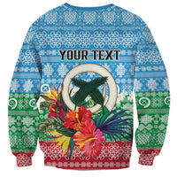 Personalised Sanma Joyeux Noel Sweatshirt Proud To Be a Ni-Van Sand Drawing Art - Polynesian Pride