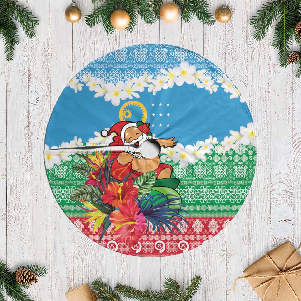 Sanma Joyeux Noel Tree Skirt Proud To Be a Ni-Van Sand Drawing Art - Polynesian Pride