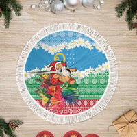 Sanma Joyeux Noel Tree Skirt Proud To Be a Ni-Van Sand Drawing Art - Polynesian Pride