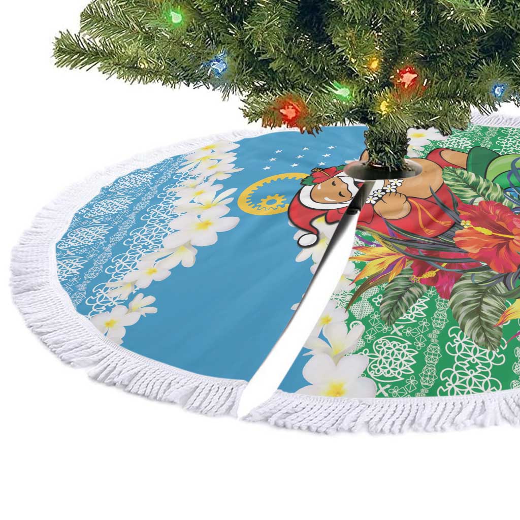 Sanma Joyeux Noel Tree Skirt Proud To Be a Ni-Van Sand Drawing Art - Polynesian Pride