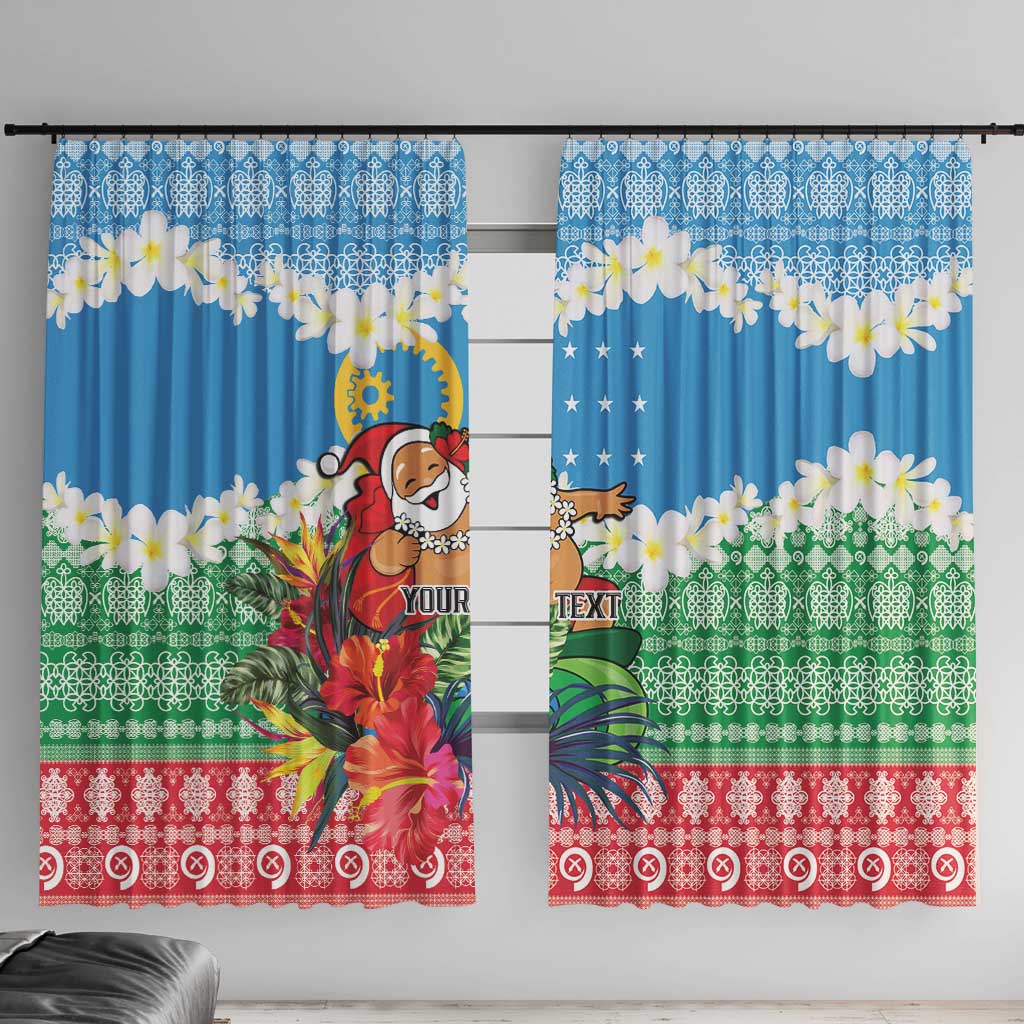 Personalised Sanma Joyeux Noel Window Curtain Proud To Be a Ni-Van Sand Drawing Art - Polynesian Pride