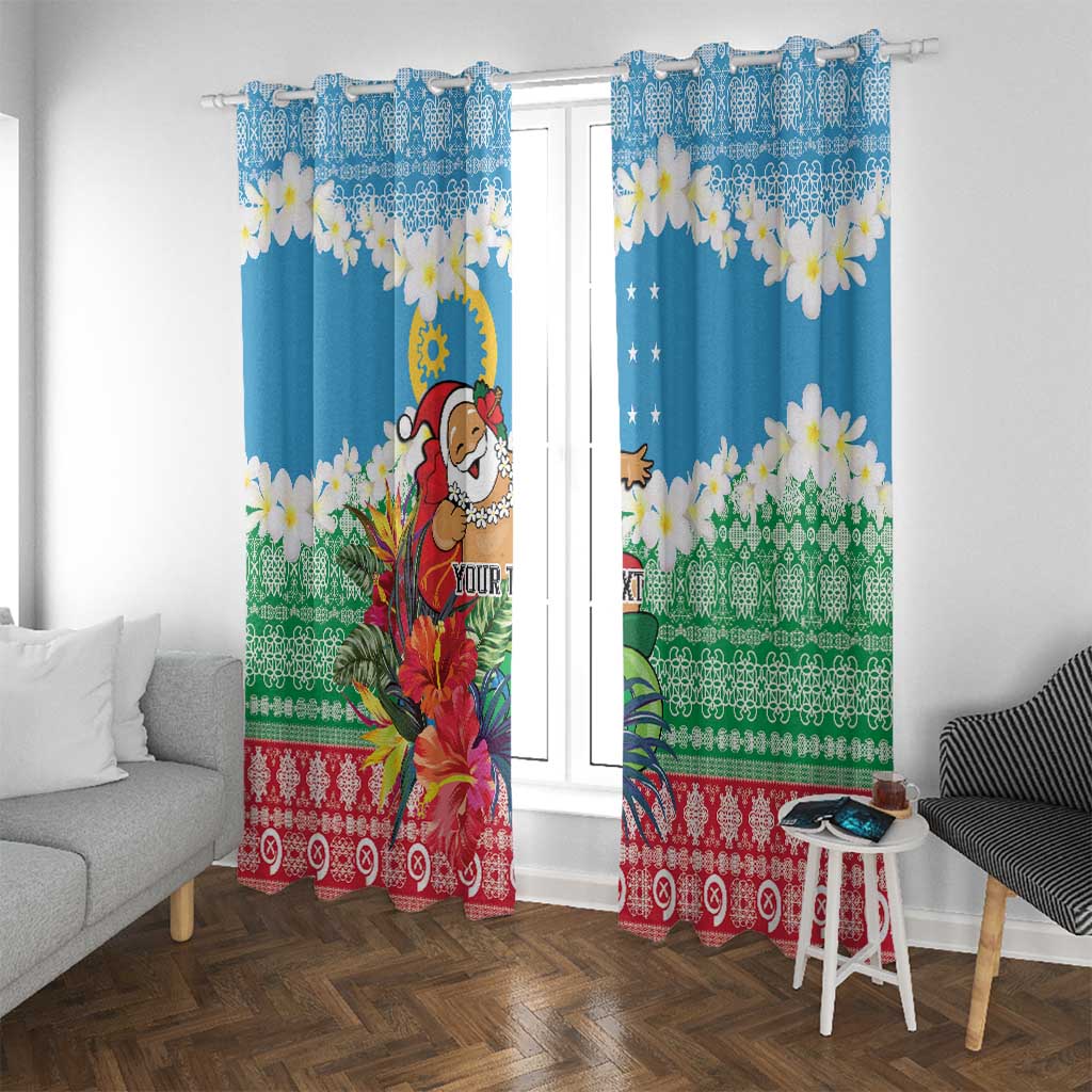 Personalised Sanma Joyeux Noel Window Curtain Proud To Be a Ni-Van Sand Drawing Art - Polynesian Pride