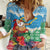 Personalised Sanma Joyeux Noel Women Casual Shirt Proud To Be a Ni-Van Sand Drawing Art - Polynesian Pride