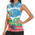 Personalised Sanma Joyeux Noel Women Sleeveless Polo Shirt Proud To Be a Ni-Van Sand Drawing Art - Polynesian Pride