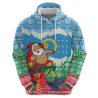 Personalised Sanma Joyeux Noel Zip Hoodie Proud To Be a Ni-Van Sand Drawing Art - Polynesian Pride