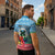 Personalised Sanma Joyeux Noel Zipper Polo Shirt Proud To Be a Ni-Van Sand Drawing Art - Polynesian Pride