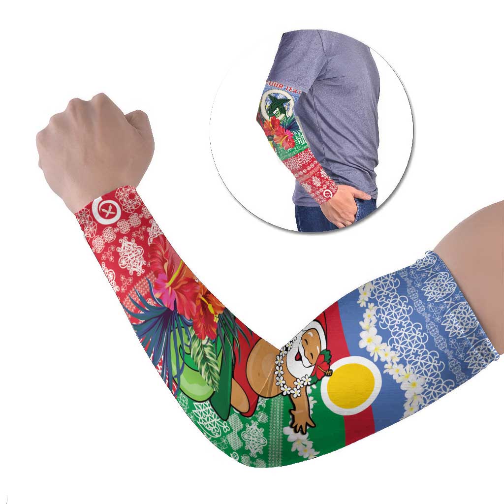 Personalised Shefa Joyeux Noel Arm Sleeves Proud To Be a Ni-Van Sand Drawing Art - Polynesian Pride