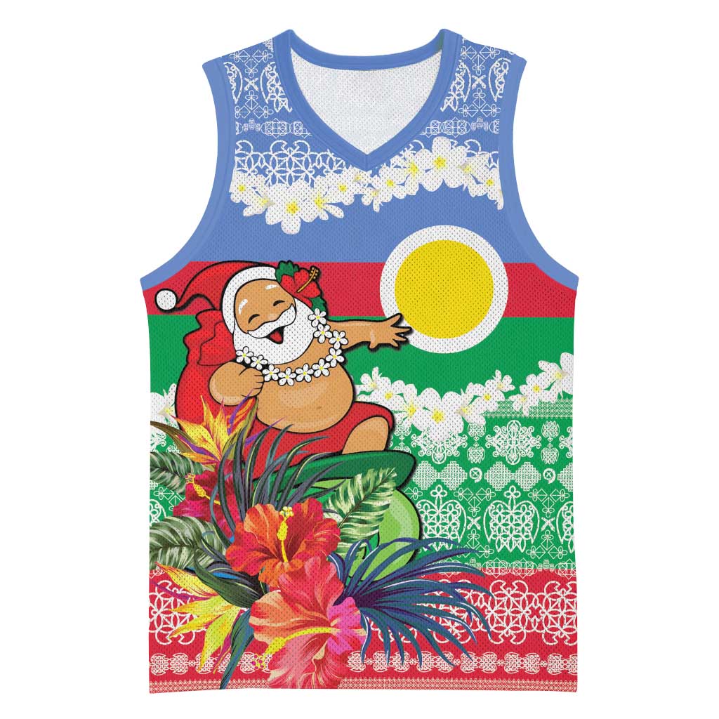 Personalised Shefa Joyeux Noel Basketball Jersey Proud To Be a Ni-Van Sand Drawing Art - Polynesian Pride