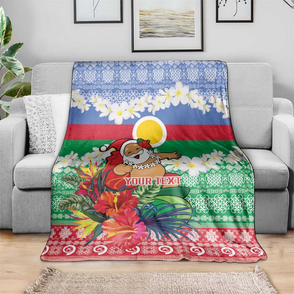 Personalised Shefa Joyeux Noel Blanket Proud To Be a Ni-Van Sand Drawing Art - Polynesian Pride