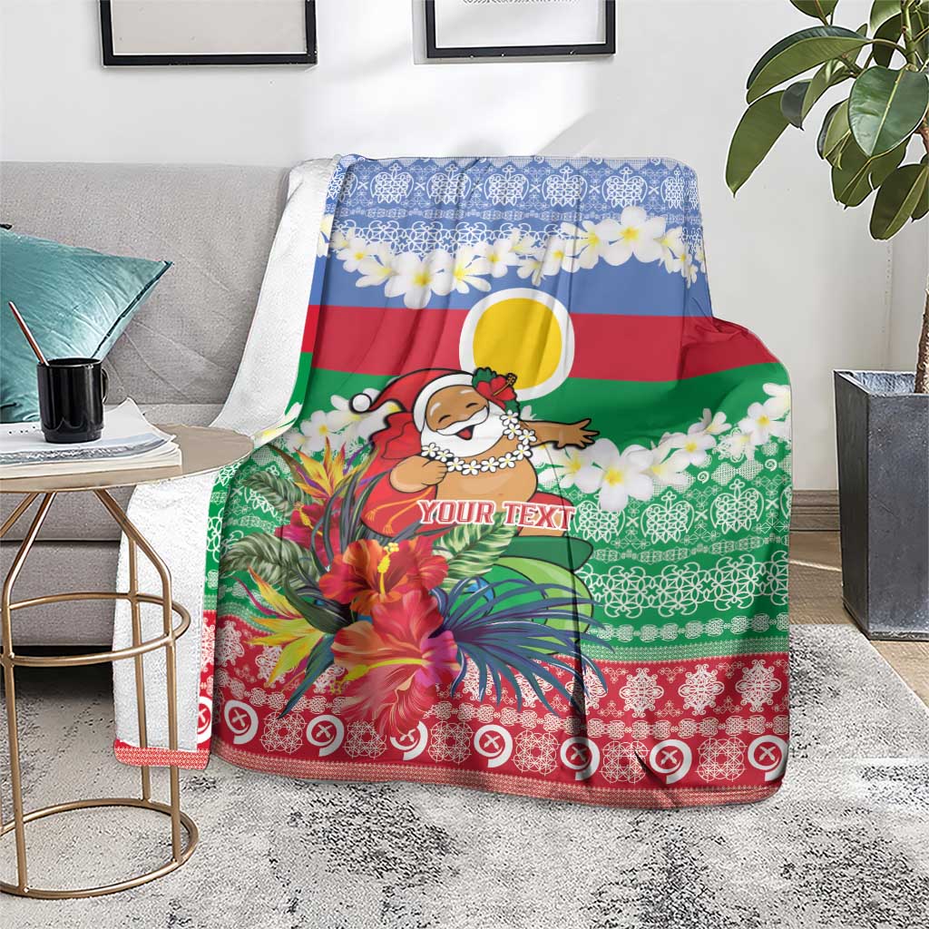 Personalised Shefa Joyeux Noel Blanket Proud To Be a Ni-Van Sand Drawing Art - Polynesian Pride