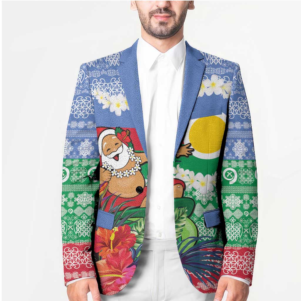 Personalised Shefa Joyeux Noel Blazer Proud To Be a Ni-Van Sand Drawing Art - Polynesian Pride