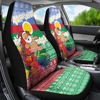 Personalised Shefa Joyeux Noel Car Seat Cover Proud To Be a Ni-Van Sand Drawing Art - Polynesian Pride