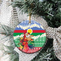 Personalised Shefa Joyeux Noel Ceramic Ornament Proud To Be a Ni-Van Sand Drawing Art - Polynesian Pride