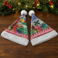 Personalised Shefa Joyeux Noel Christmas Santa Hat Proud To Be a Ni-Van Sand Drawing Art - Polynesian Pride