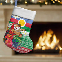 Personalised Shefa Joyeux Noel Christmas Stocking Proud To Be a Ni-Van Sand Drawing Art - Polynesian Pride