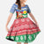 Personalised Shefa Joyeux Noel Family Matching Off The Shoulder Long Sleeve Dress and Hawaiian Shirt Proud To Be a Ni-Van Sand Drawing Art - Polynesian Pride