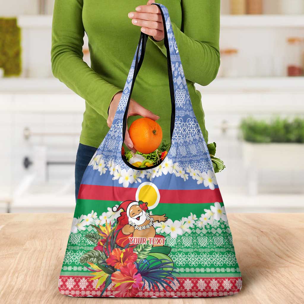 Personalised Shefa Joyeux Noel Grocery Bag Proud To Be a Ni-Van Sand Drawing Art - Polynesian Pride