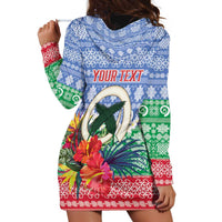 Personalised Shefa Joyeux Noel Hoodie Dress Proud To Be a Ni-Van Sand Drawing Art - Polynesian Pride