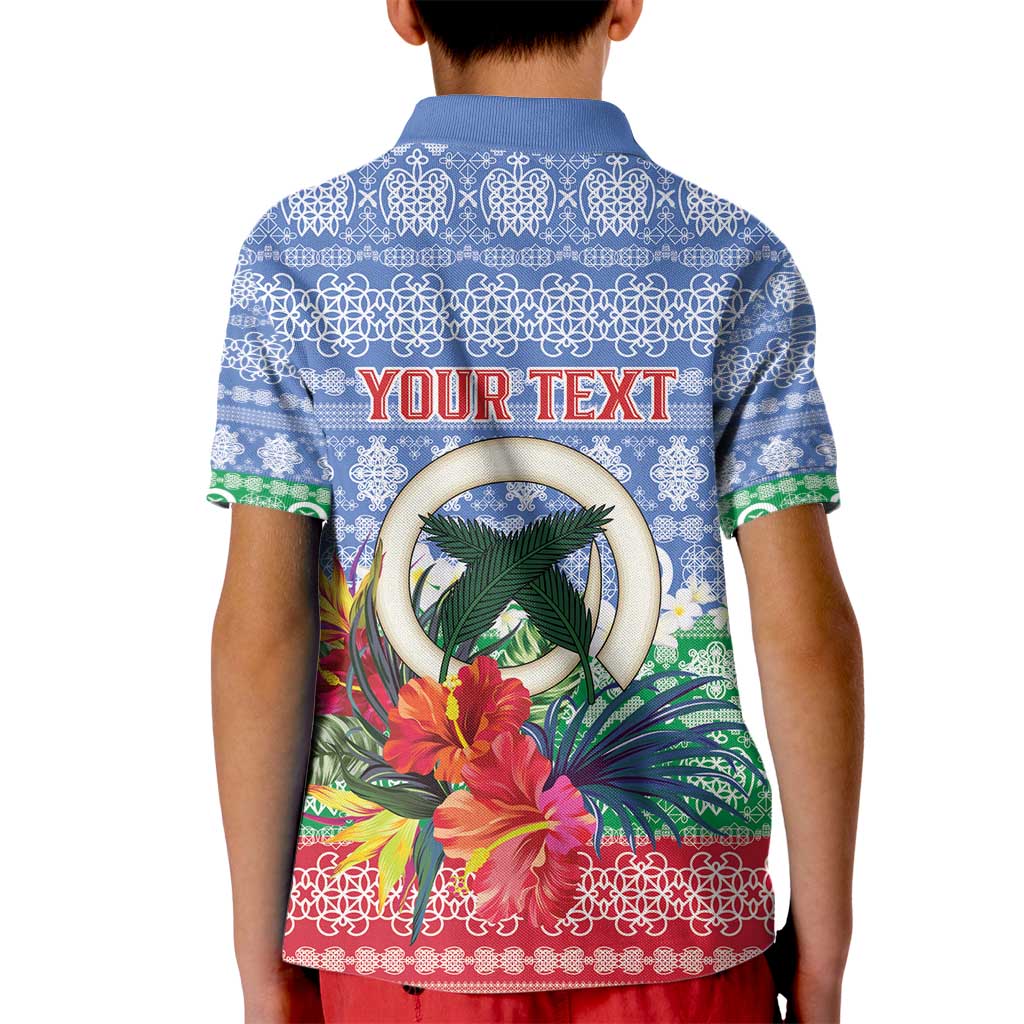 Personalised Shefa Joyeux Noel Kid Polo Shirt Proud To Be a Ni-Van Sand Drawing Art - Polynesian Pride