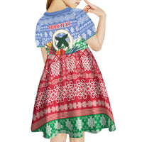 Personalised Shefa Joyeux Noel Kid Short Sleeve Dress Proud To Be a Ni-Van Sand Drawing Art - Polynesian Pride