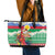 Personalised Shefa Joyeux Noel Leather Tote Bag Proud To Be a Ni-Van Sand Drawing Art - Polynesian Pride