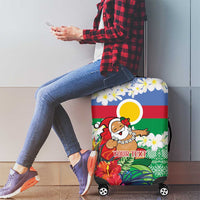 Personalised Shefa Joyeux Noel Luggage Cover Proud To Be a Ni-Van Sand Drawing Art - Polynesian Pride