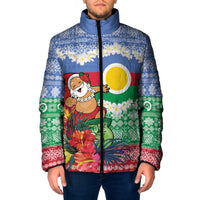 Personalised Shefa Joyeux Noel Padded Jacket Proud To Be a Ni-Van Sand Drawing Art - Polynesian Pride