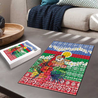 Personalised Shefa Joyeux Noel Puzzle Proud To Be a Ni-Van Sand Drawing Art - Polynesian Pride