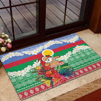 Personalised Shefa Joyeux Noel Rubber Doormat Proud To Be a Ni-Van Sand Drawing Art - Polynesian Pride