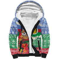 Personalised Shefa Joyeux Noel Sherpa Hoodie Proud To Be a Ni-Van Sand Drawing Art - Polynesian Pride