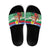 Personalised Shefa Joyeux Noel Slide Sandals Proud To Be a Ni-Van Sand Drawing Art - Polynesian Pride
