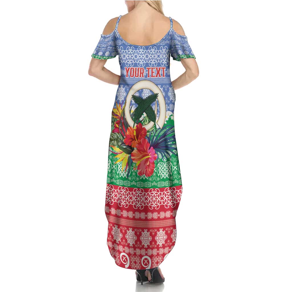 Personalised Shefa Joyeux Noel Summer Maxi Dress Proud To Be a Ni-Van Sand Drawing Art - Polynesian Pride