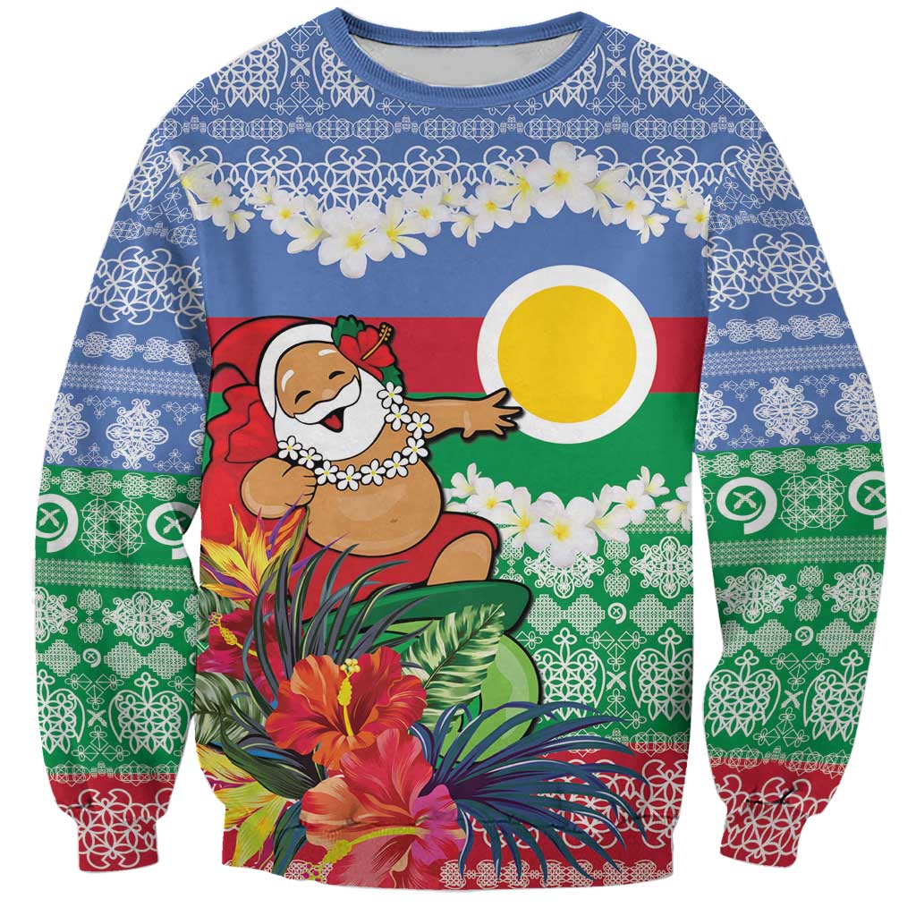 Personalised Shefa Joyeux Noel Sweatshirt Proud To Be a Ni-Van Sand Drawing Art - Polynesian Pride