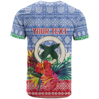 Personalised Shefa Joyeux Noel T Shirt Proud To Be a Ni-Van Sand Drawing Art - Polynesian Pride