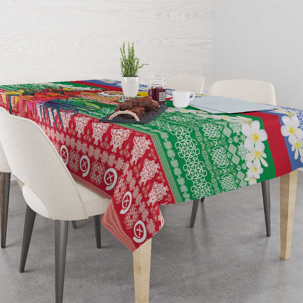 Personalised Shefa Joyeux Noel Tablecloth Proud To Be a Ni-Van Sand Drawing Art - Polynesian Pride