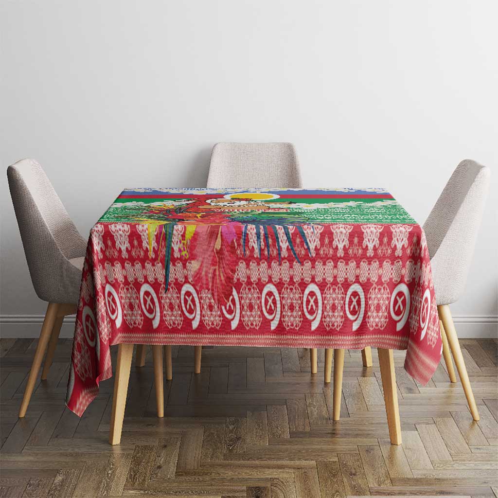 Personalised Shefa Joyeux Noel Tablecloth Proud To Be a Ni-Van Sand Drawing Art - Polynesian Pride