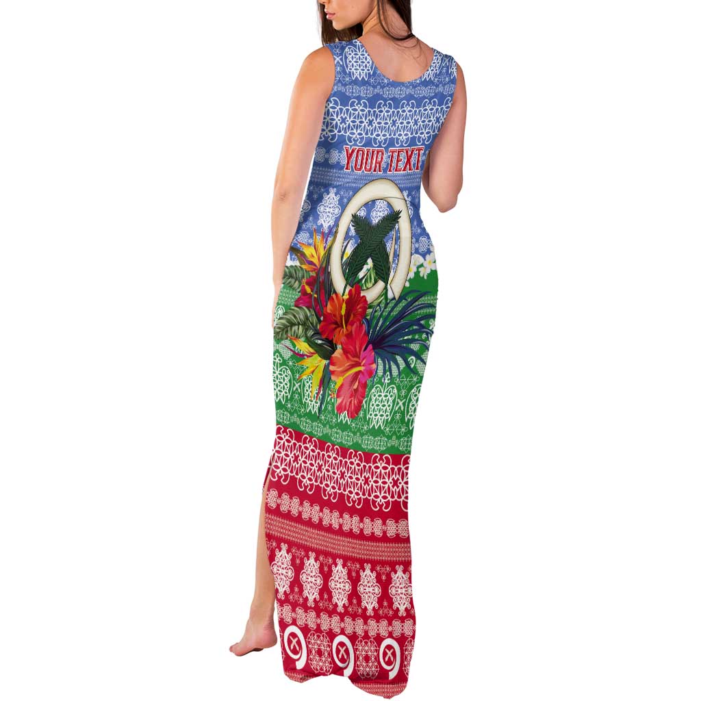 Personalised Shefa Joyeux Noel Tank Maxi Dress Proud To Be a Ni-Van Sand Drawing Art - Polynesian Pride