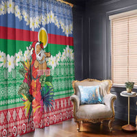 Personalised Shefa Joyeux Noel Window Curtain Proud To Be a Ni-Van Sand Drawing Art - Polynesian Pride