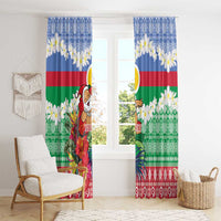 Personalised Shefa Joyeux Noel Window Curtain Proud To Be a Ni-Van Sand Drawing Art - Polynesian Pride